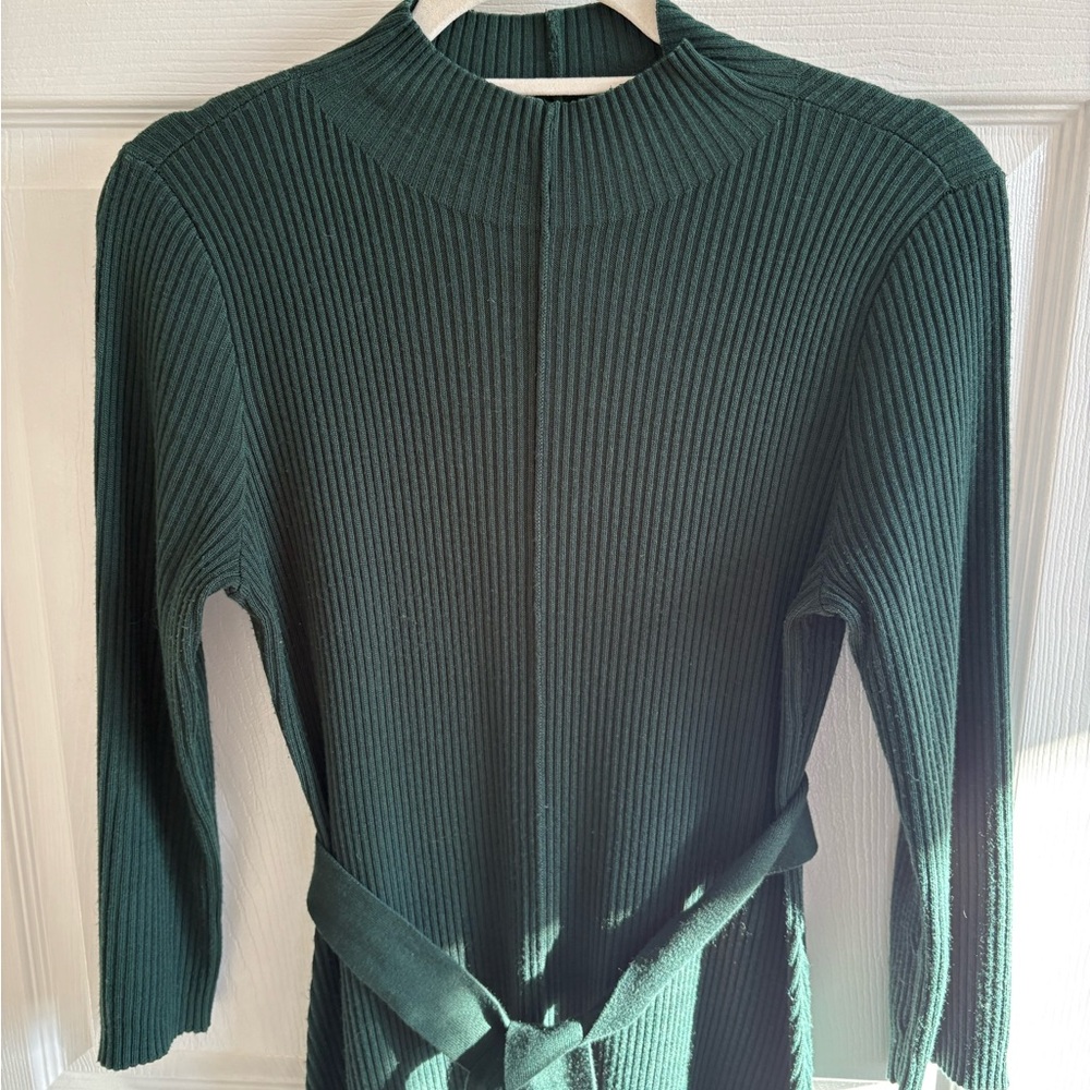 Calvin Klein knit midi sweaters dress in green size medium